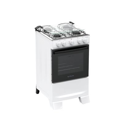 Fogão 4 Bocas Atlas Coliseum Plus Mesa Inox Branco