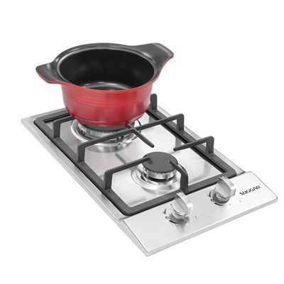 Fogão De Mesa Cooktop 2 Bocas Aço Inox à Gás Suggar Fg2002ix Bivolt