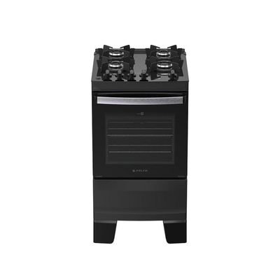 Fogão 4 Bocas Atlas Agile Up Glass Automático Mesa De Vidro Preto Bivolt