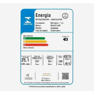 Geladeira Brastemp Frost Free 385 Litros Duplex Inox BRM46MK Platinum 110V