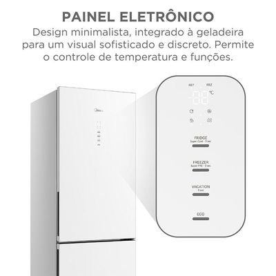 Geladeira Midea Frost Free Inverse 401L Inverter Branca MDRB548FGD013 Bivolt