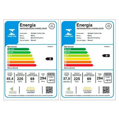 Geladeira Duplex 294L Cycle Defrost Branca Midea MD-RT411FGF011 110V