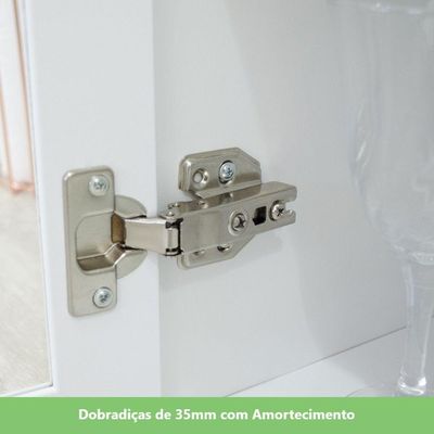 Cozinha Compacta 4 Peças Com Aéreo Geladeira Amy Casa 812 Branco Hp