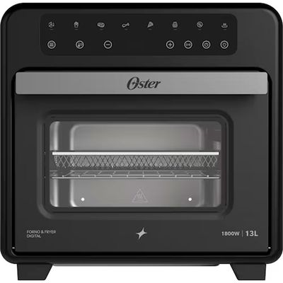 Forno e Fryer Digital Pro 13L 8 em 1 1800W Painel Touch Digital Função Desidratar Oster Preto / 127V