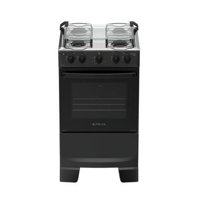 Fogão Monaco Plus New 4 Bocas Atlas Preto Bivolt