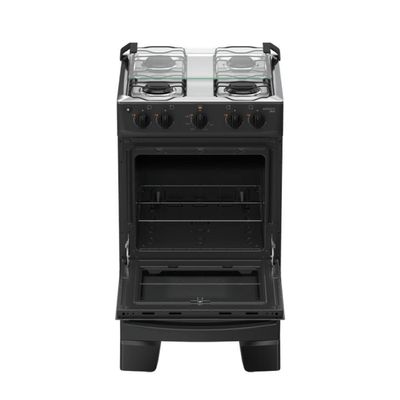 Fogão Monaco Plus New 4 Bocas Atlas Preto Bivolt