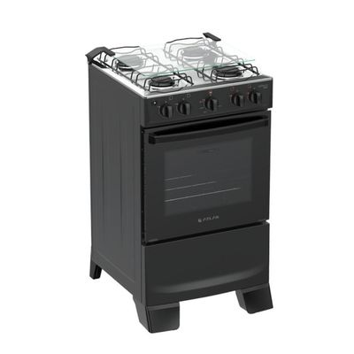 Fogão Monaco Plus New 4 Bocas Atlas Preto Bivolt