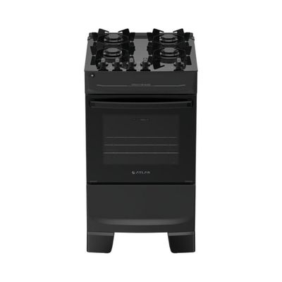 Fogão Monaco Top Glass New 4 Boca Atlas Preto Bivolt