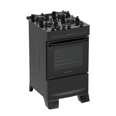Fogão Monaco Top Glass New 4 Boca Atlas Preto Bivolt