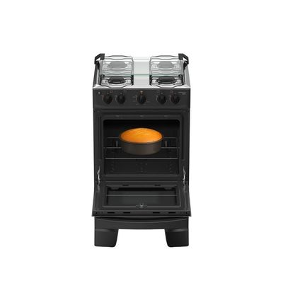 Fogão 4 Bocas Atlas Mônaco Plus Mesa Inox Bivolt Preto