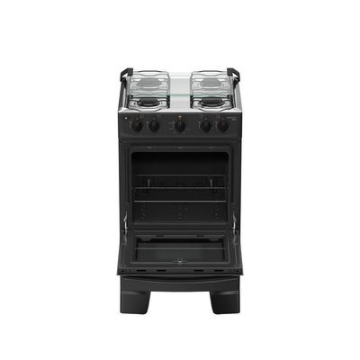 Fogão 4 Bocas Atlas Mônaco Plus Mesa Inox Bivolt Preto