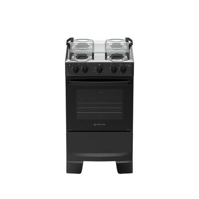 Fogão 4 Bocas Atlas Mônaco Plus Mesa Inox Bivolt Preto