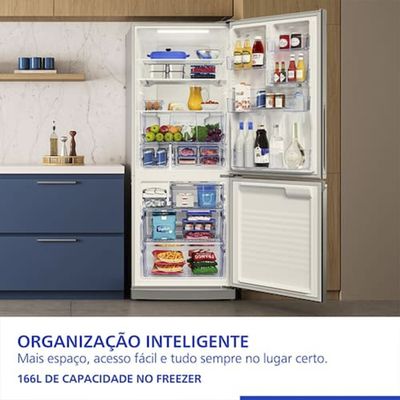 Geladeira Panasonic BB64PV 475L Frost Free Inverter Aço Escovado / Bivolt