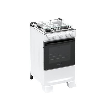 Fogão 4 Bocas Atlas Mônaco Plus Automático Mesa Inox Branco Bivolt