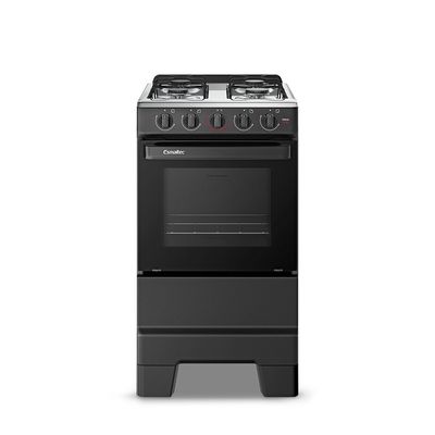 Fogão Ideal Pop 4 Bocas com Mesa em Inox Esmaltec Preto