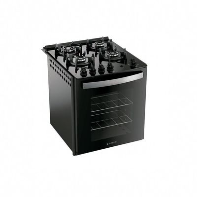 Fogão de Embutir 4 Bocas Gás GLP Atlas UTop-2095 Mesa de Vidro Temperado Preto Bivolt