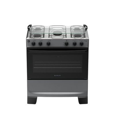 Fogão 5 Bocas Atlas Mônaco Plus Automático Mesa Inox Titanium Bivolt