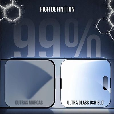Película para Smartphone Gshield Ultra Glass Iphone 17e Vidro Temperado Preto 1 Unidade