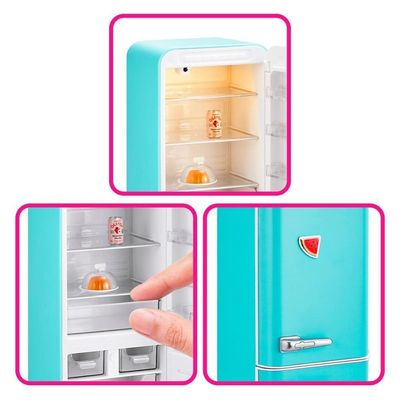 Brinquedo Kit Geladeira Mini Brands + 5 Mini Fill The Fridge Culinária em Miniatura Candide