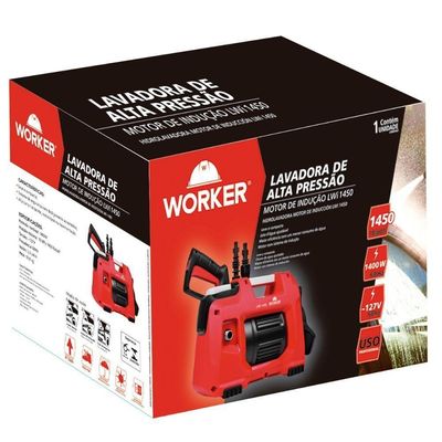 Lavadora de Alta Pressão Worker Lwi1450 Motor Indução 1450Lbs 1400W Vazão 5L 110V