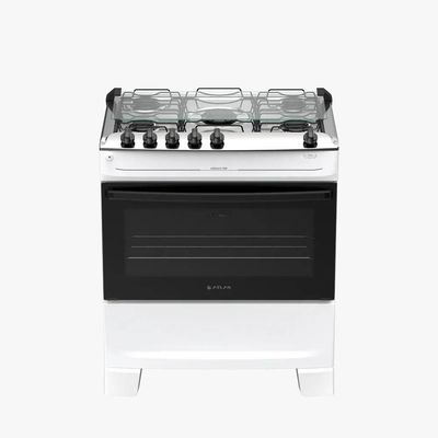 Fogão de Piso 5 Bocas Atlas Mônaco Top Automático Branco Bivolt