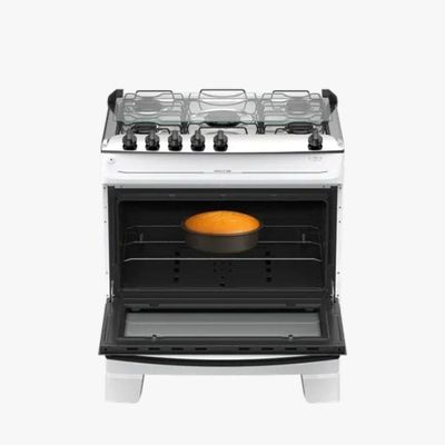 Fogão de Piso 5 Bocas Atlas Mônaco Top Automático Branco Bivolt