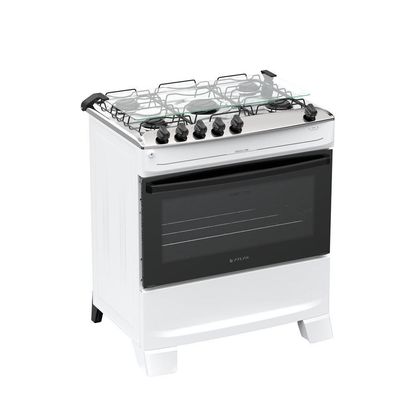 Fogão de Piso 5 Bocas Atlas Mônaco Top Automático Branco Bivolt