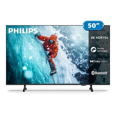 TV Smart Philips 50PUG7300-78 50 Polegadas 4K LED Preto Bivolt