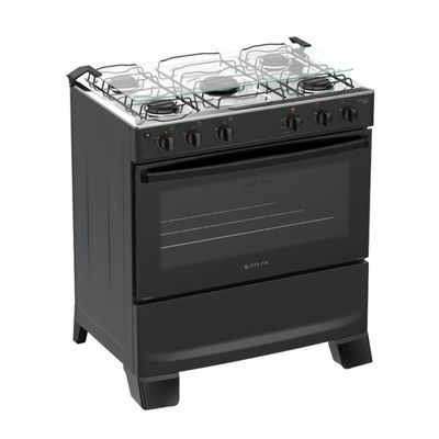 Fogão Monaco 5 Bocas Plus New Atlas Preto Bivolt