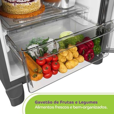 Geladeira Consul Duplex Frost Free Inverter 377L CRM44MK Cinza 220V