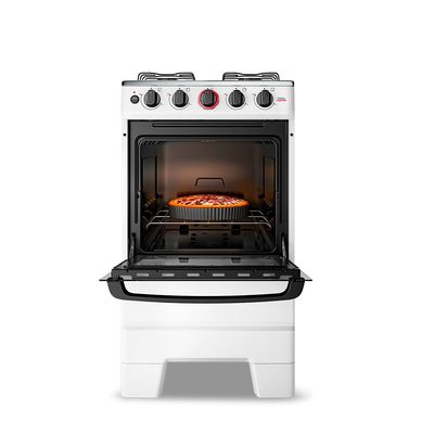 Fogão Ideal Super 4 Bocas com Mesa em Inox Esmaltec Branco / Bivolt