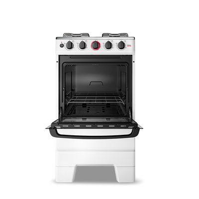 Fogão Ideal Super 4 Bocas com Mesa em Inox Esmaltec Branco / Bivolt