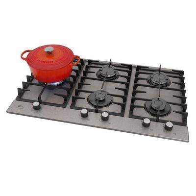 Fogão Cooktop A Gás Fischer 5 Bocas Tripla Chama Platinium Prime Bivolt