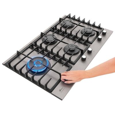 Fogão Cooktop A Gás Fischer 5 Bocas Tripla Chama Platinium Prime Bivolt