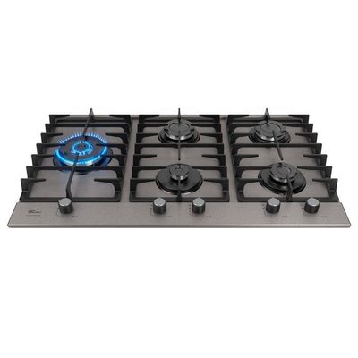 Fogão Cooktop A Gás Fischer 5 Bocas Tripla Chama Platinium Prime Bivolt