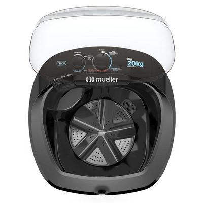 Tanquinho Mueller Big 20kg Lavadora com Sistema de Drenagem Preto 220V