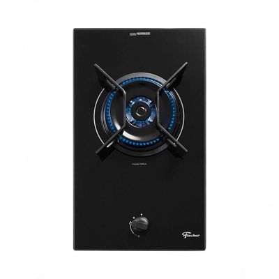 Fogão Cooktop Gás Fischer Fit Line 36300-102670 1 Boca Vidro Temperado Preto Bivolt
