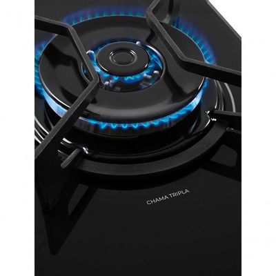 Fogão Cooktop Gás Fischer Fit Line 36300-102670 1 Boca Vidro Temperado Preto Bivolt