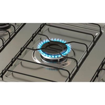Fogão de Piso 4 Bocas Itatiaia Star New Aço Inox Acendimento Automático Branco Bivolt