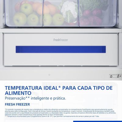 Geladeira Panasonic Duplex Frost Free Inverter 511L NR-BB71PV7X Inox 110V