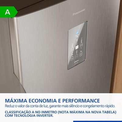 Geladeira Panasonic Duplex Frost Free Inverter 511L NR-BB71PV7X Inox 110V