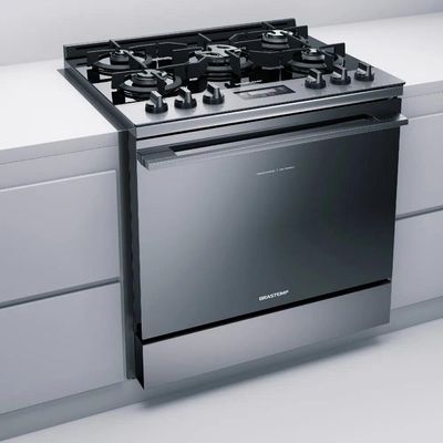 Fogão de Embutir 5 Bocas a Gás Brastemp BYS5VCRRNA Mesa de Vidro Temperado Inox 220V