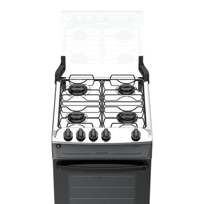 Fogão 4 Bocas Atlas Mônaco Top Automático Mesa Inox Titanium Bivolt