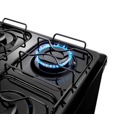 Fogão de Piso 4 Bocas Consul Mesa Esmaltada Acendimento Automático Preto Bivolt
