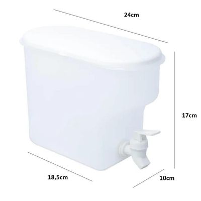Suqueira para Geladeira 3L com Torneira Plástico Resistente Portátil para Praia Transparente Yeet