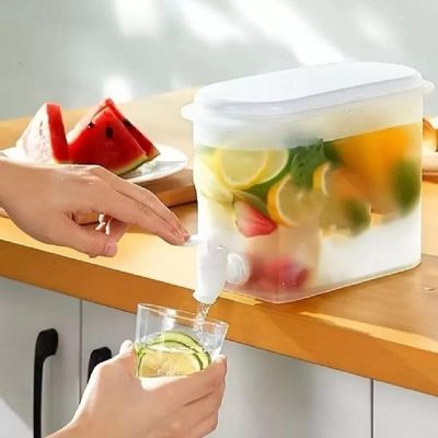 Suqueira para Geladeira 3L com Torneira Plástico Resistente Portátil para Praia Transparente Yeet
