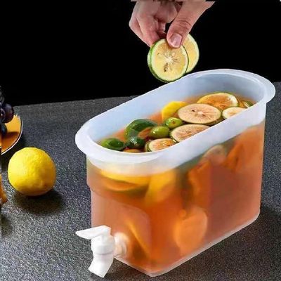 Suqueira para Geladeira 3L com Torneira Plástico Resistente Portátil para Praia Transparente Yeet