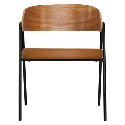 Poltrona Aero Cadeira Decorativa Com Apoio Caramelo Overseas Caemmun Caramelo