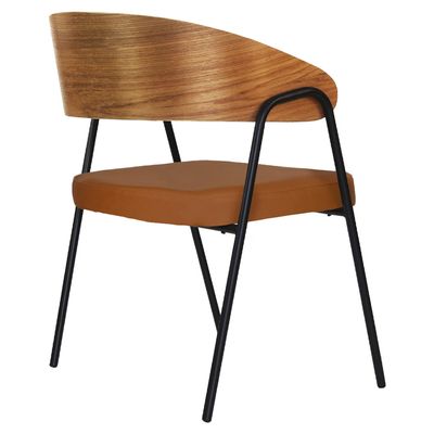 Poltrona Aero Cadeira Decorativa Com Apoio Caramelo Overseas Caemmun Caramelo