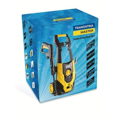 Lavadora de Alta Pressão MASTER Jato Regulável Amarelo Tramontina 1400W 220V Mangueira 3M